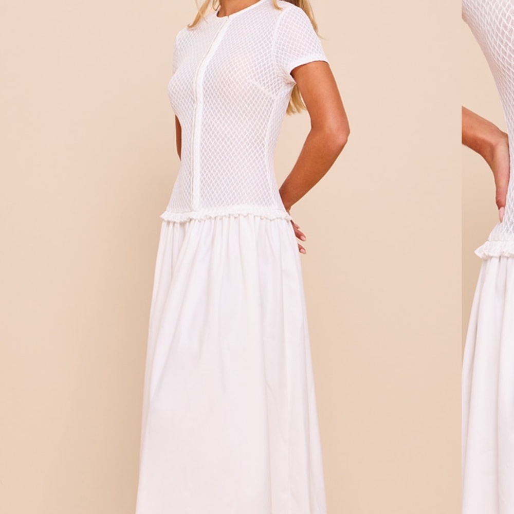 NWT pretty little thing hook and eye closure drop waist maxi dress - Picture 3 of 6